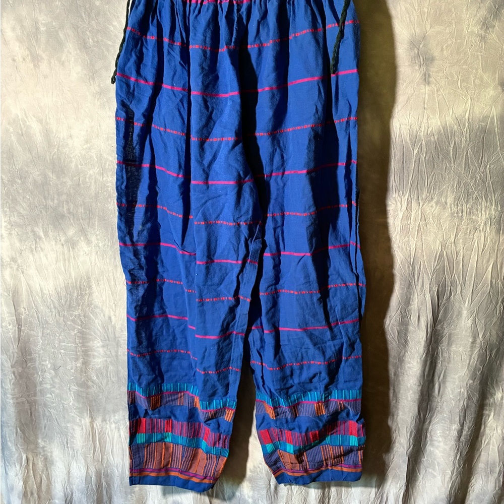 Lane Bryant Blue and Pink Striped Joggers